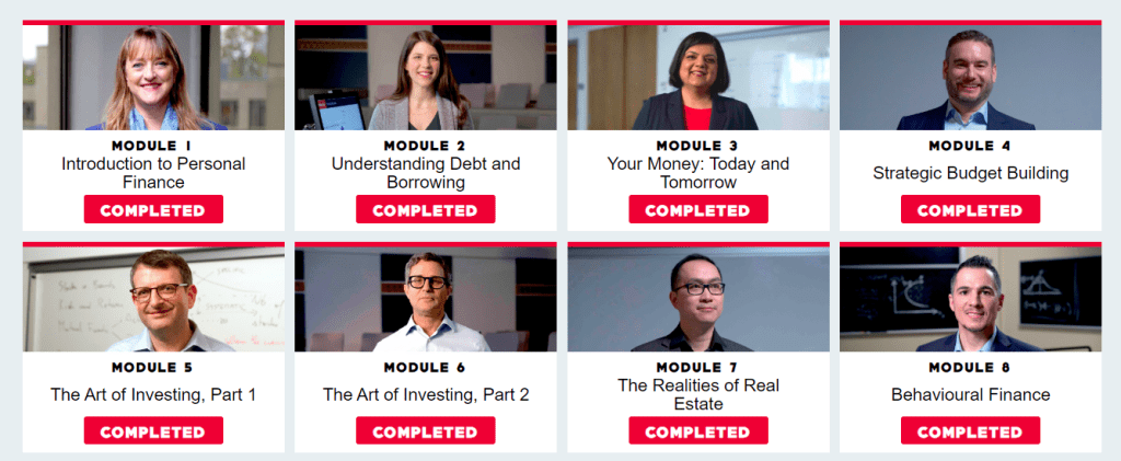 مساقات دورة الإدارة المالية الشخصية من جامعة ماكجيل 