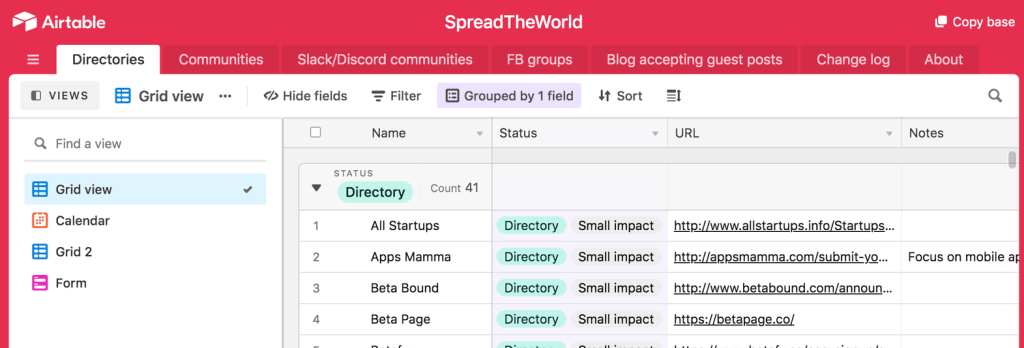 ضمن منتجه أنشرها للعالم القائم على آيرتيبُل، انتقى خافييه مئات الروابط الموجهة لمساعدة زملائه من الهاكرز المستقلين على ترويج مشاريعهم الناشئة.