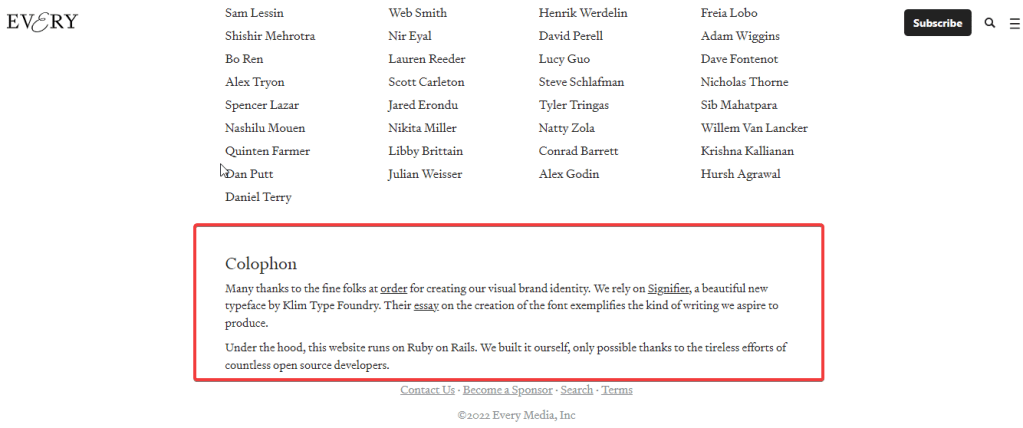 جزء من صفحة من نحن في موقع إفري دوت تو