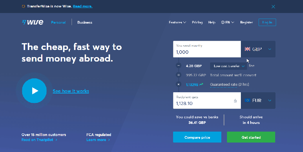 فتح حساب في وايز بحسابك في جيميل