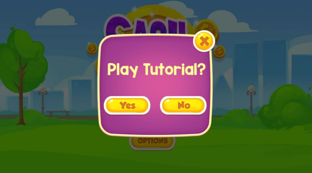 خيار الدليل الإرشادي للعبة Cash Back