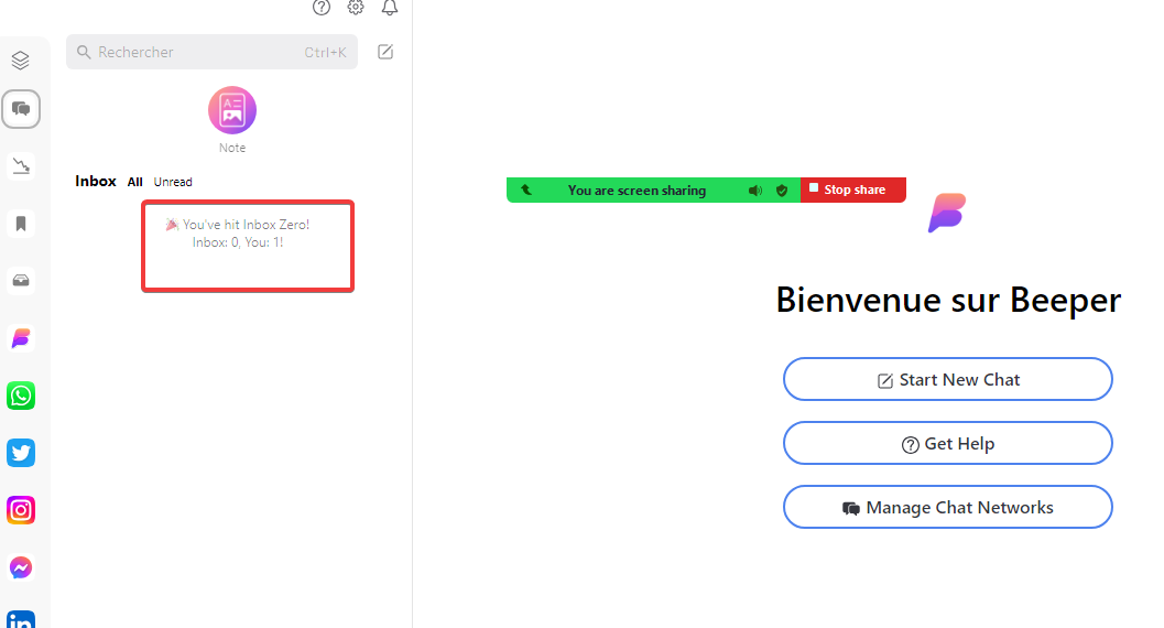 عبارة التهنئة من برنامج وتطبيق بيبر (Beeper)