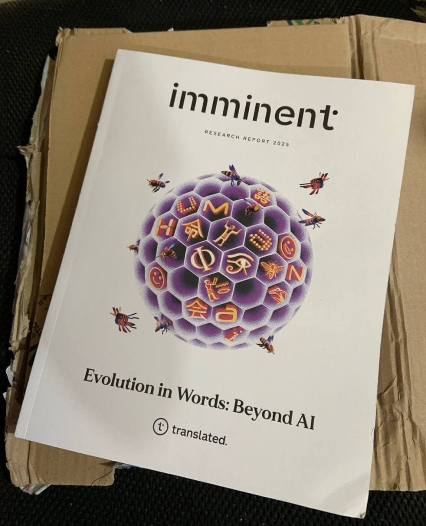 غلاف النسخة الورقية من تقرير Imminent Research Report 2025من شركة Translated